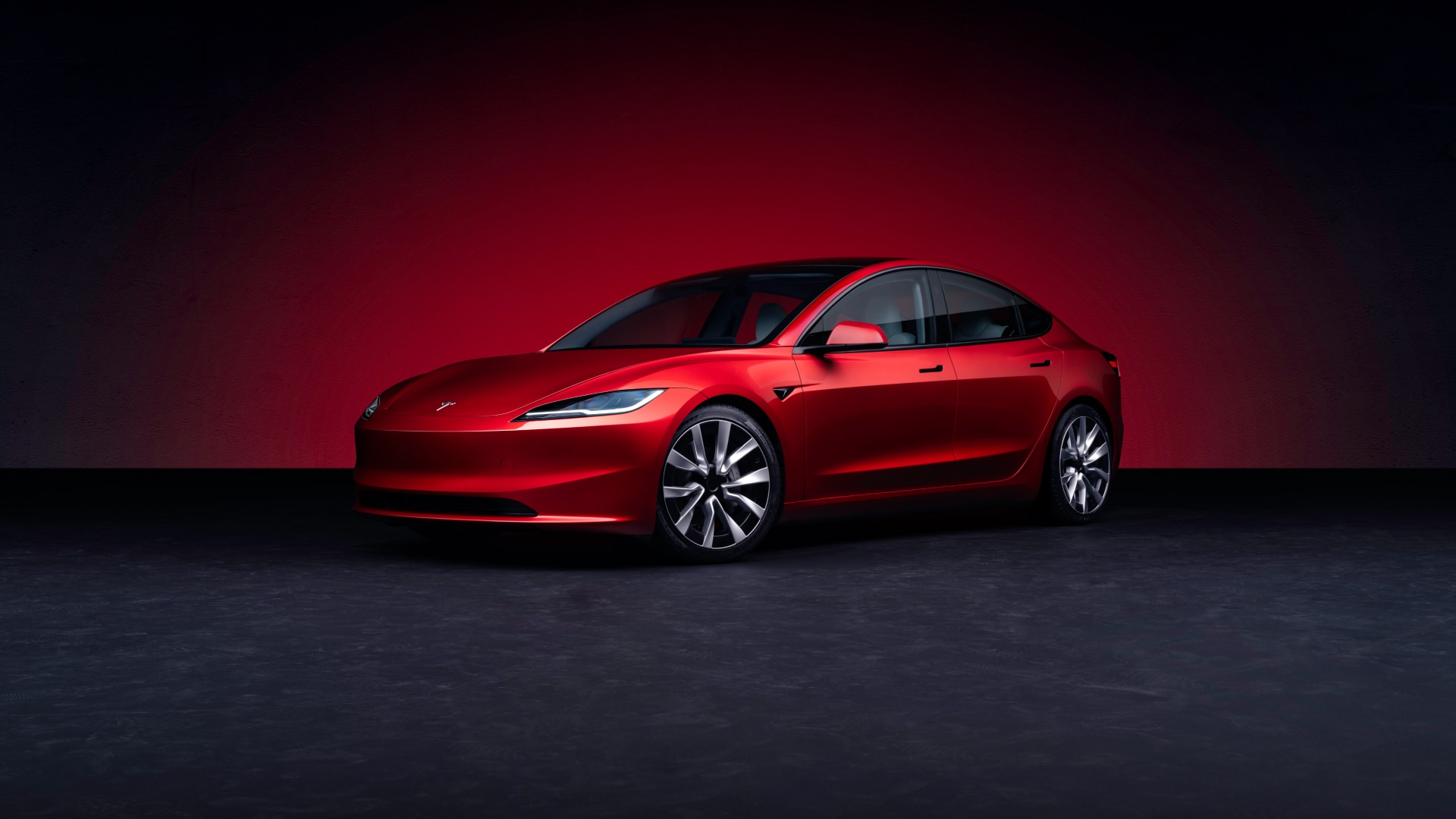 Tesla Model 3 rouge – E.Motion VTC 13